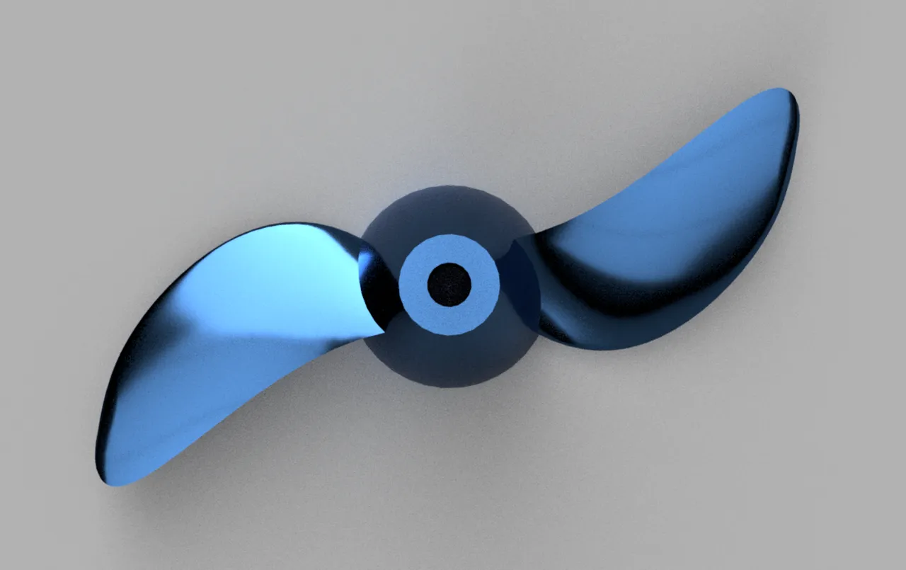 2 bladed boat propellor